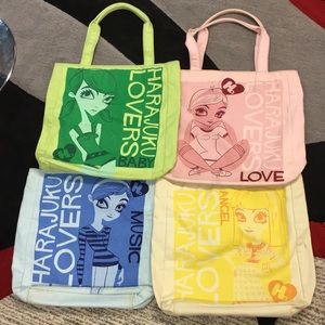 FOUR HARAJUKU LOVERS TOTE BAGS